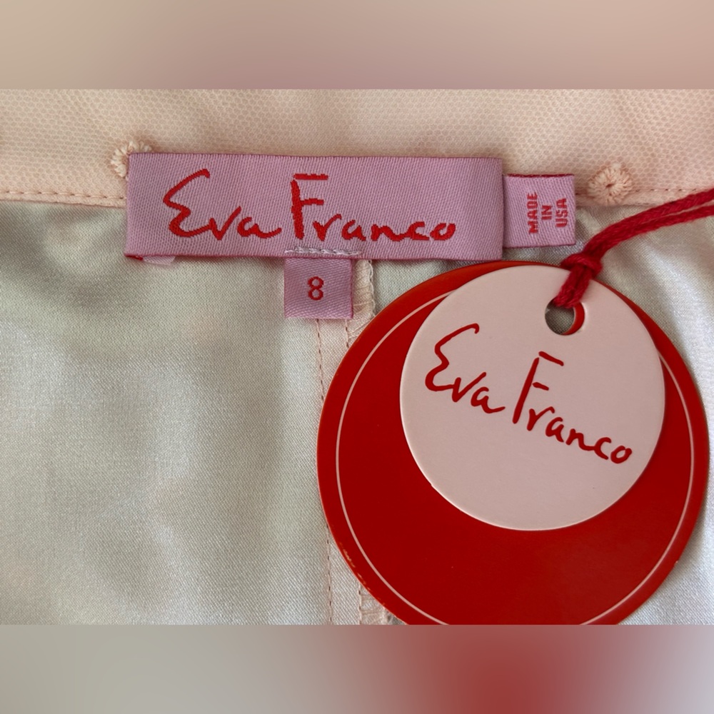 Eva Franco Leriel Skirt NWT Pink Blushing Dot Tulle Asymmetrical Hem Lined 8 - Picture 7 of 8